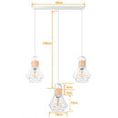 Industrial wood pendant light black & white dining room fixture