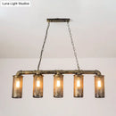 Industrial wrought iron brass pendant light – kitchen 5 head e26 e27