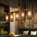 Industrial wrought iron brass pendant light – kitchen 5 head e26 e27