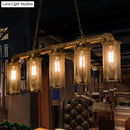 Industrial wrought iron brass pendant light – kitchen 5 head e26 e27