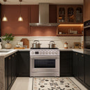 36” Freestanding Gas Range with 6 Sealed Burners Cooktop, Natural Gas/LP Convertible