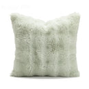 Ins wind matcha green faux fur throw pillow living room decor