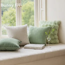 Ins wind matcha green faux fur throw pillow living room decor