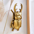 Intricate golden beetle resin handicrafts living room wall decor