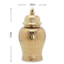 Intricate golden pattern porcelain jar vase living room decor