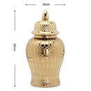 Intricate golden pattern porcelain jar vase living room decor