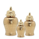 Intricate golden pattern porcelain jar vase living room decor