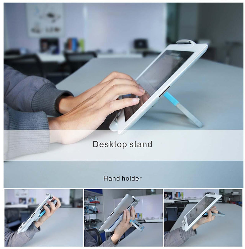 Tablet Grip - Make any Device Hands-Free - Universal Stand - Adjustment Safety Grips - Tablet Stand, Grey/Black