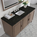James Martin Portland 60" Single Bathroom Vanity, Whitewashed Walnut