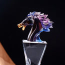 Iridescent decorbites crystal horse trophy living room decor figurine