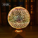 Iridescent geometric 3d fireworks led bulb bedroom star night light