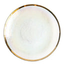 Iridescent gold rim glass salad bowl dining room tableware