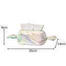 Iridescent whale ceramic tissue box holder living room decor