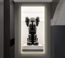 Iron man metallic bearbrick led wall lamp bedroom decor