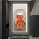 Iron man metallic bearbrick led wall lamp bedroom decor