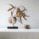 Irregular grain black & white spherical vase living room decor