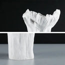 Irregular resin vase black & white textured tree trunk living room decor