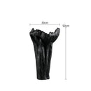 Irregular resin vase black & white textured tree trunk living room decor