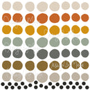 Earth tones Polka Dots - Fabric Nursery Wall Art Decals