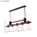 Island Pendant Light Traditional Wood