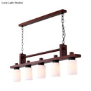 Island Pendant Light Traditional Wood