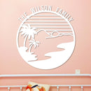 Island Sunset Circle Name Sign