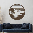 Island Sunset Circle Sign