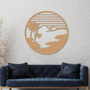Island Sunset Circle Sign
