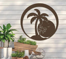 Island Sunset Palm Sign