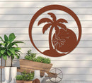 Island Sunset Palm Sign