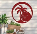 Island Sunset Palm Sign