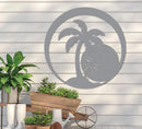 Island Sunset Palm Sign