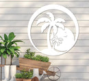 Island Sunset Palm Sign