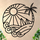 Island Sunset Surf Circle Sign