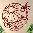 Island Sunset Surf Circle Sign