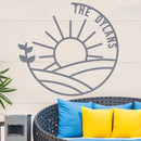 Island Sunset Vine Circle Name Sign