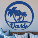 Island Surfer Circle Name Sign