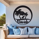 Island Surfer Circle Name Sign