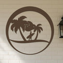 Island Surfer Circle Sign