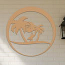 Island Surfer Circle Sign