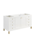 James Martin Chicago 60" Single Bathroom Vanity, Glossy White