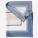 Verona - Silk Neckerchief - White & Blue