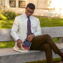 La Vigna - Printed Wool & Silk Tie - Navy