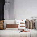 Italian light luxury brown & white cushion cover living room decor