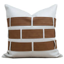 Italian light luxury brown & white cushion cover living room decor