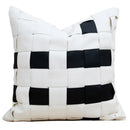 Italian light luxury brown & white cushion cover living room decor