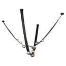 Italian light luxury leather black metal chandelier dining room