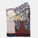 Bosco - Wool Scarf - Cream and Brown
