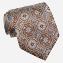 Mantova - Printed Silk Tie - Brown