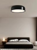 Italian minimalist round black ceiling lamp bedroom light